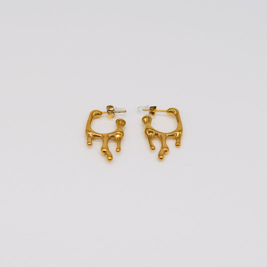 Boucles d’Oreilles Demi-Anneaux Fusionnés