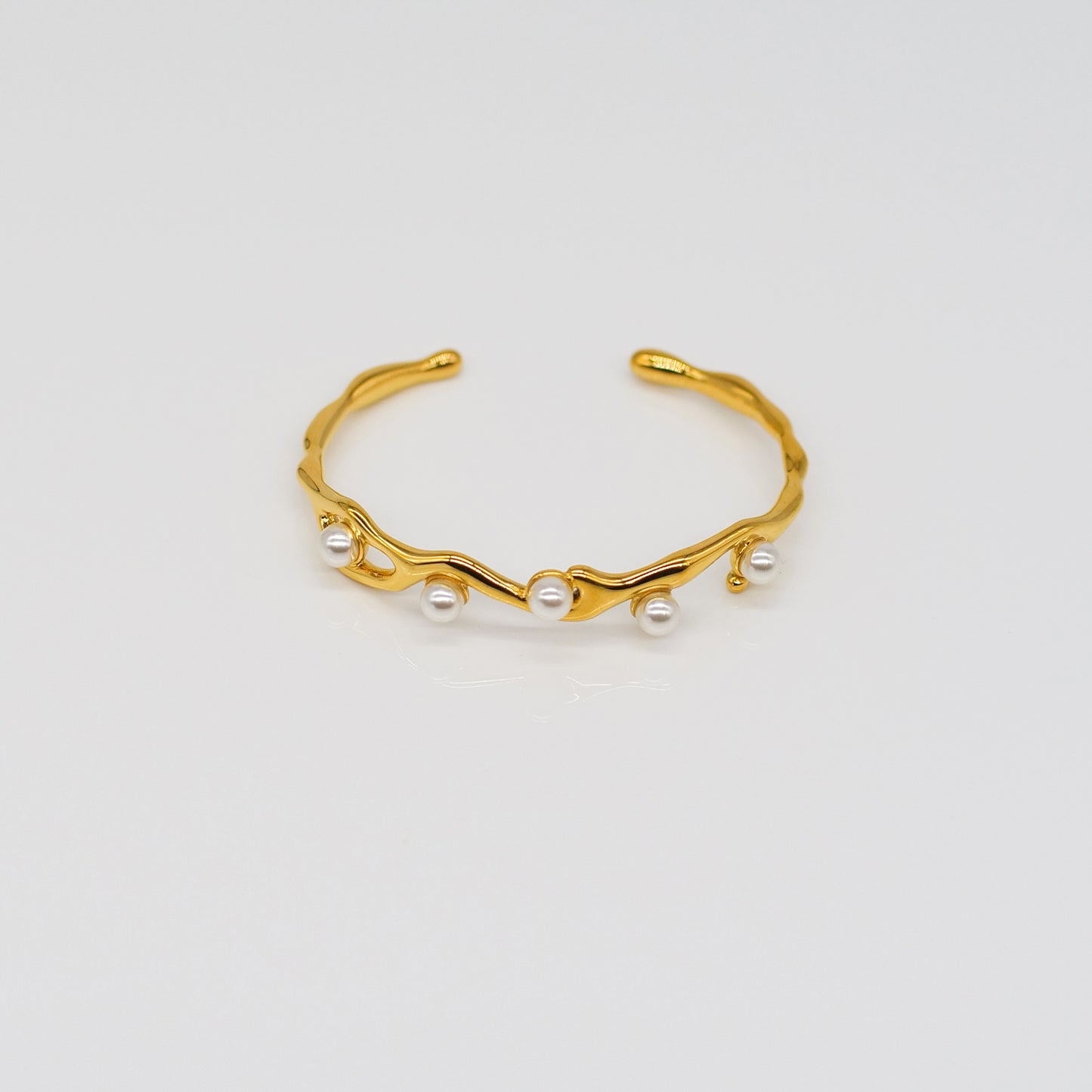 Bracelet Fondant Moderne avec 5 Perles d’Eau Douce