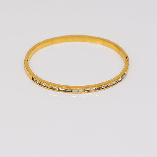 Bracelet Moderne avec Multiples Rectangles Facettés