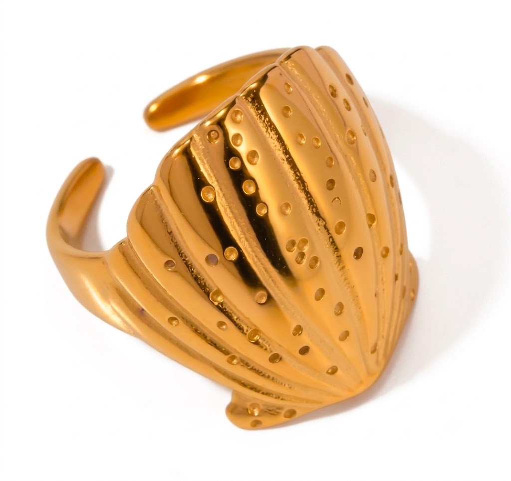 Bague coquillage à détail