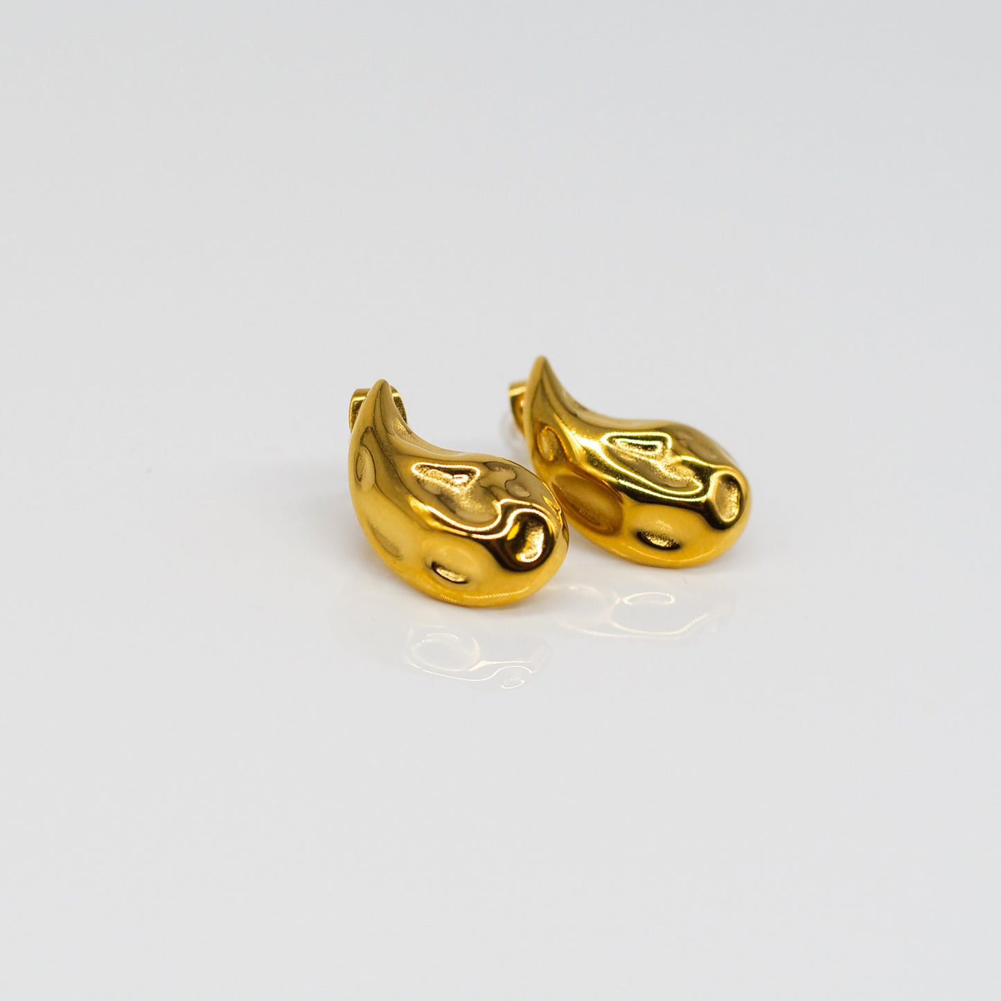 Boucles d’Oreilles Gouttes d’Eau Élégantes Style Or Fondu