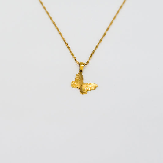Collier pendentif papillon