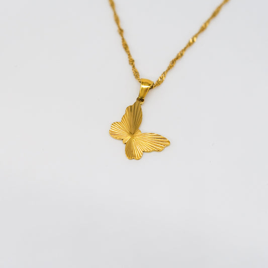 Collier pendentif papillon
