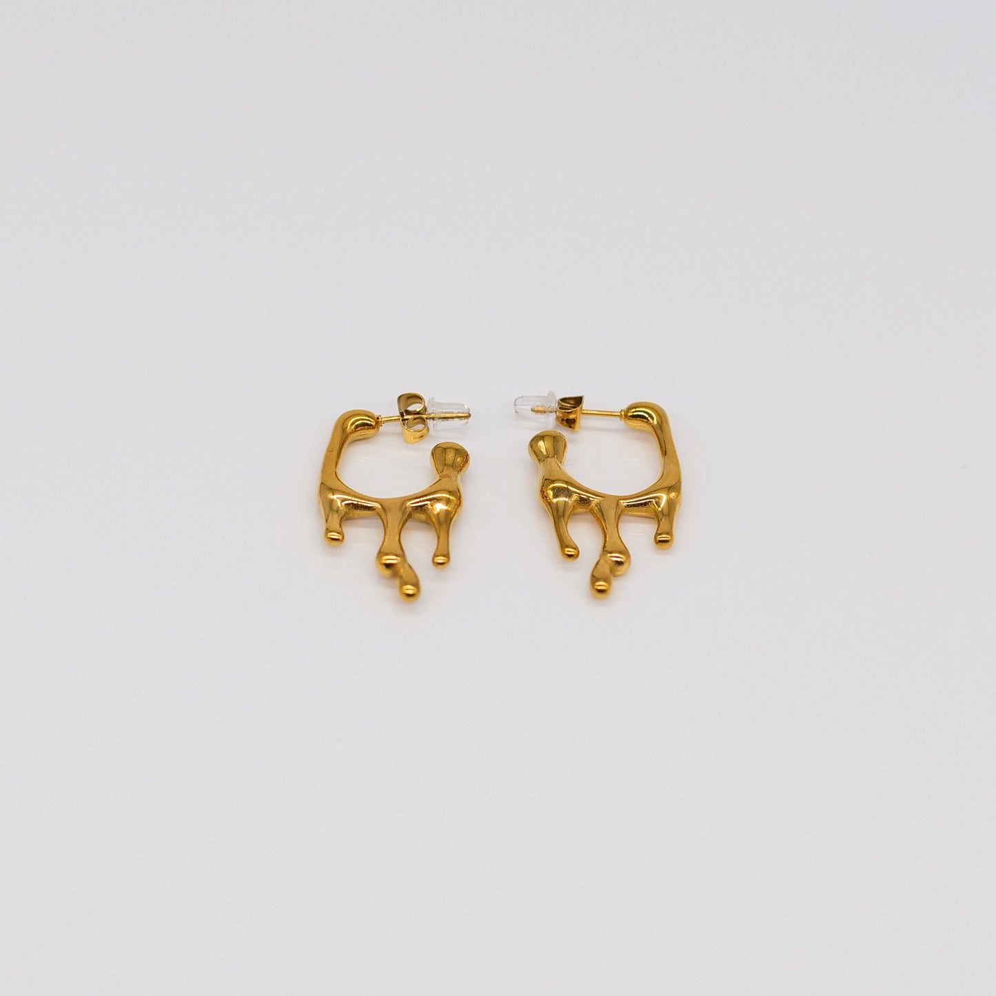 Boucles d’Oreilles Demi-Anneaux Fusionnés