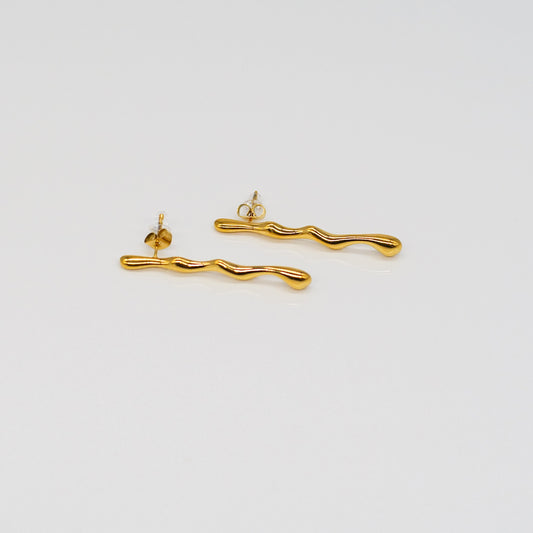 Boucles d’Oreilles Lignes Fondantes Minimalistes