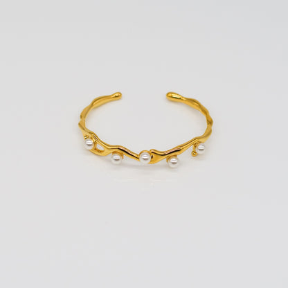 Bracelet Fondant Moderne avec 5 Perles d’Eau Douce