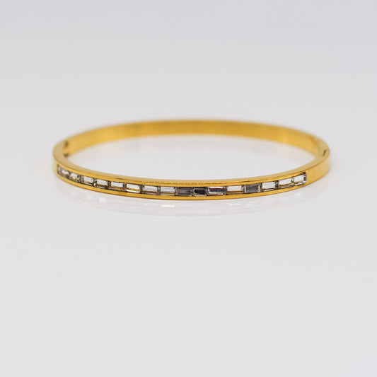 Bracelet Moderne avec Multiples Rectangles Facettés