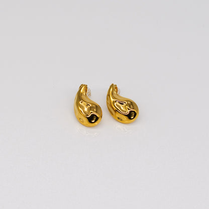 Boucles d’Oreilles Gouttes d’Eau Élégantes Style Or Fondu