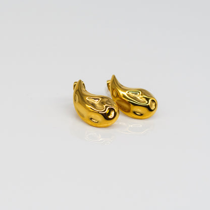 Boucles d’Oreilles Gouttes d’Eau Élégantes Style Or Fondu