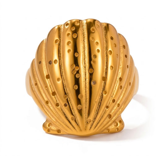 Bague coquillage à détail